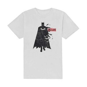 Batman Unisex Adult Distressed Cotton T-Shirt / White